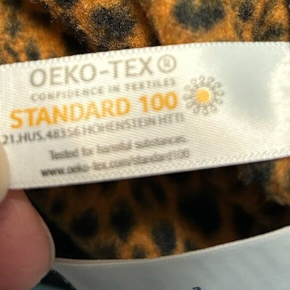 Lands' End Animal Print 1/4 Zip Fleece Pull-over Women's Size S - Picture 9 of 10